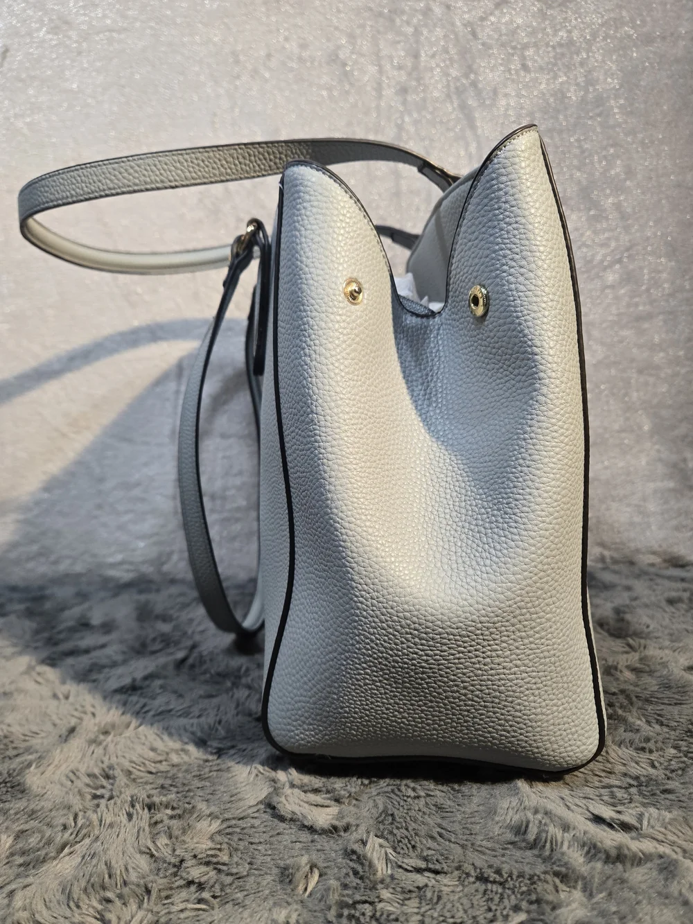 Nanette Lepore Light Powder Blue Pebbled Tote